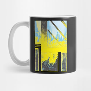 Yellow and Aqua Explosion Cityscape Mug